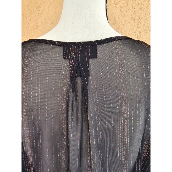 Alexa B Nites Sheer Sparkle Formal Maxi Dress Womens Size 18W - Picture 5 of 16